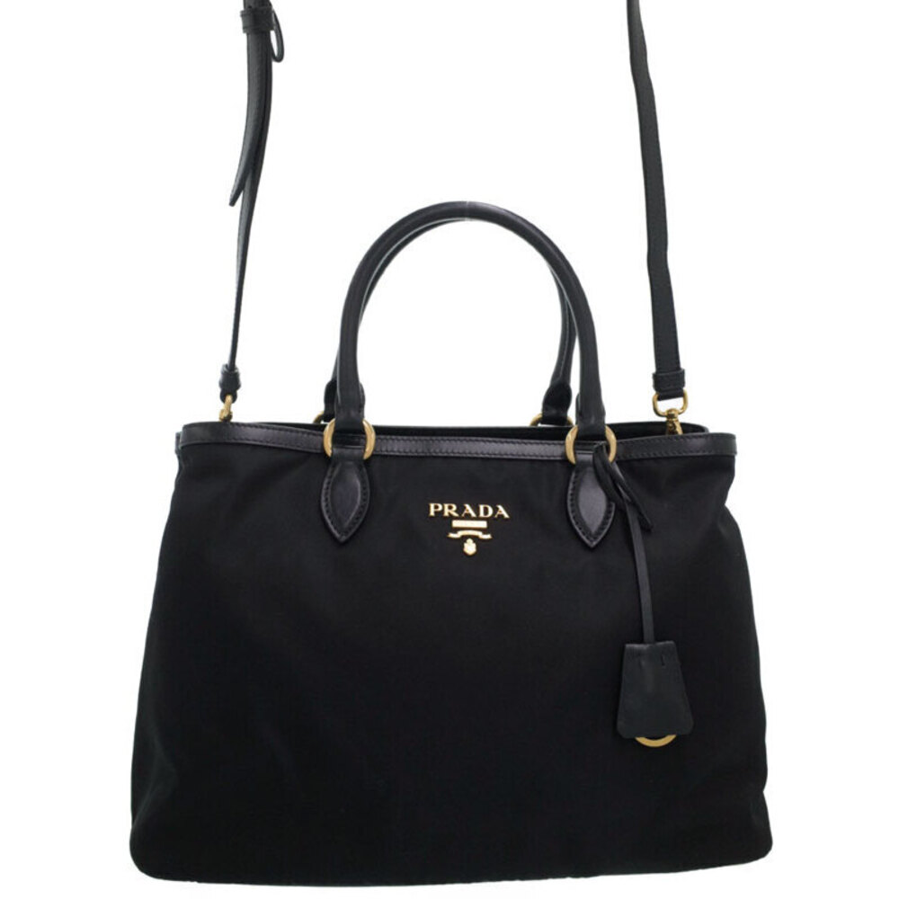 Prada Calf Black Nylon Handbag Tessuto Soft - Picture 2 of 9